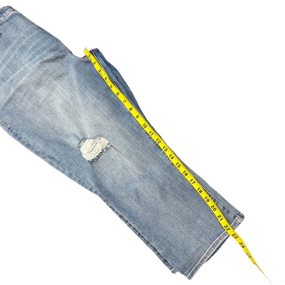 Torrid 3X Jeans Premium Sky High Skinny Crop Distressed Faded Blue Size 22 - Picture 7 of 10